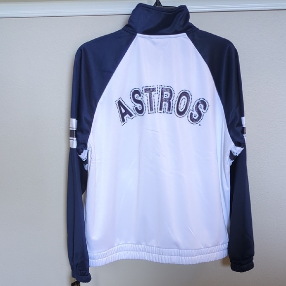 Women's Navy and White Varsity Jacket - Picture 7 of 7